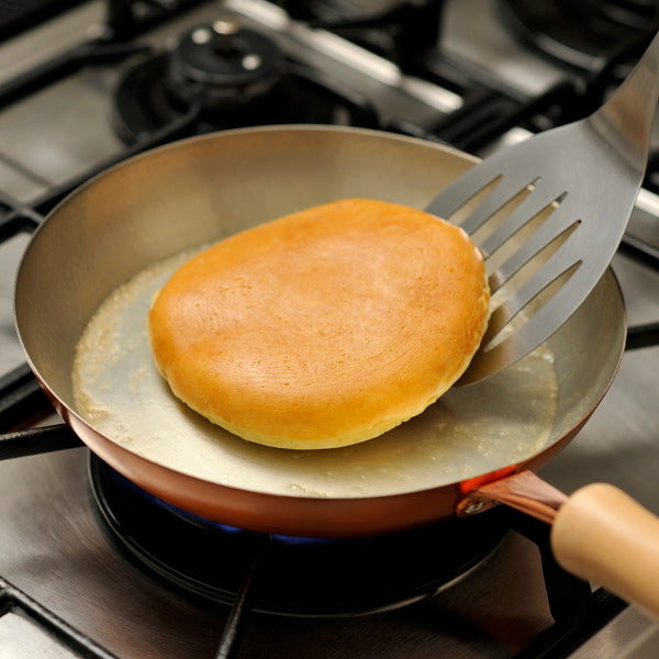 フライパン＆両手鍋3点セット ガス火専用 千歳 ガラス蓋付き 銅製 日本