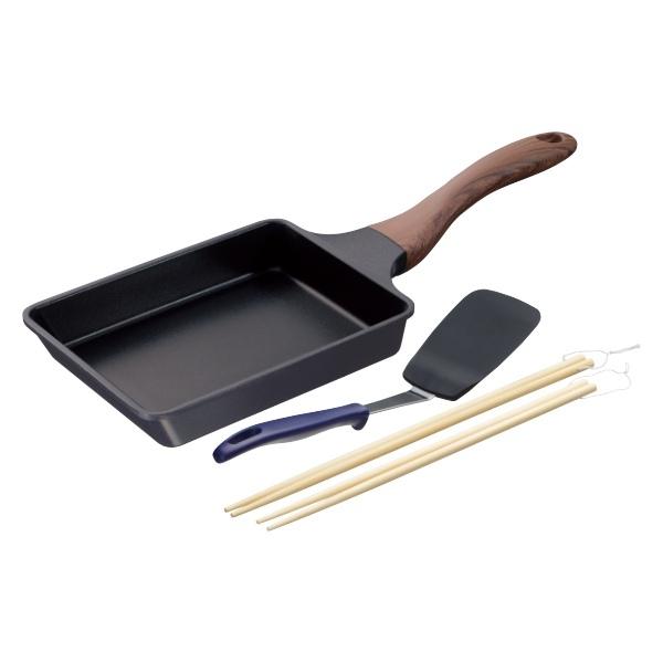 玉子焼き器4点セット14×19cmIH対応菜箸付きターナー付きNトーンエヌトーン