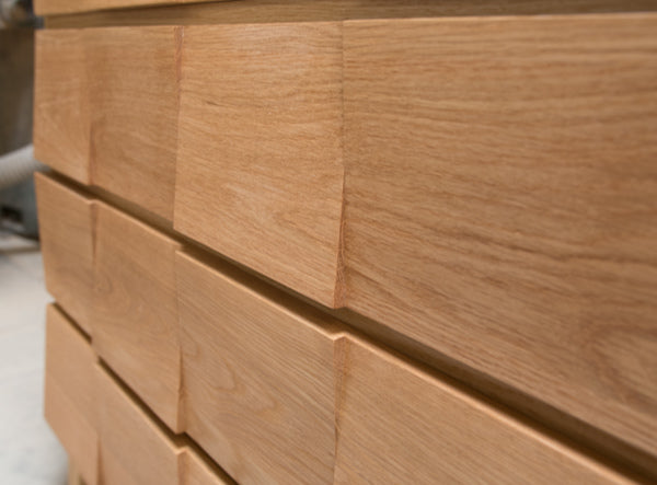 リビングチェスト6段モダンデザイン天然木日本製幅78cmホワイトオーク