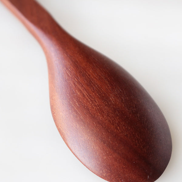 スプーン14cmデザートスプーンニコニコ＆ウィンク木製サオ籐芸