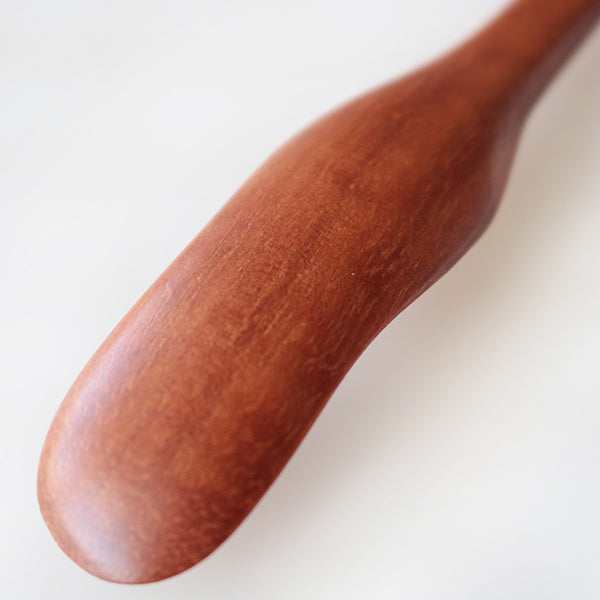 スプーン19cmマドラースプーンニコニコ＆ウィンク木製サオ籐芸