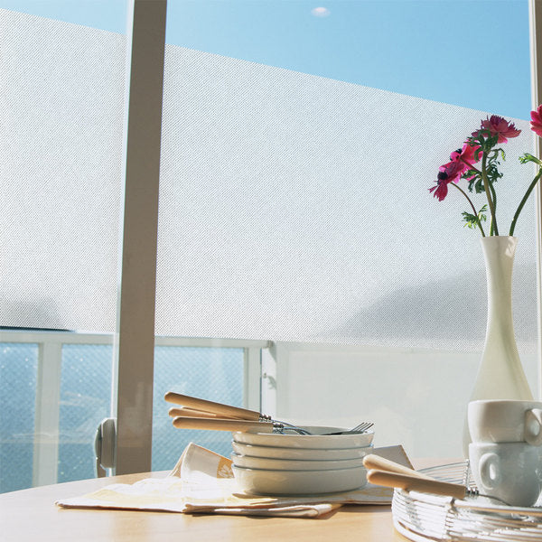 窓貼りシートメッシュタイプホワイト90cm×92cm丈複層・網入りガラス対応遮光目隠し