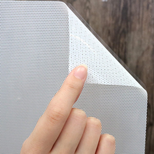 窓貼りシートメッシュタイプホワイト90cm×92cm丈複層・網入りガラス対応遮光目隠し