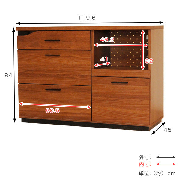 QUATRO クアトロ キッチンカウンター 幅120 完成品 カウンター QUATRO