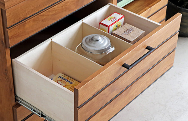 キッチンカウンター アルダー前板 ステンレス天板 LINA 約幅120cm