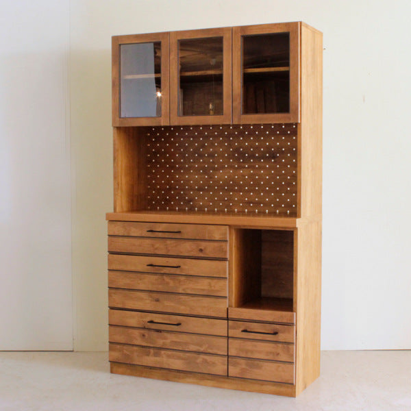 キッチンボード食器棚アルダー前板LINA約幅105cm