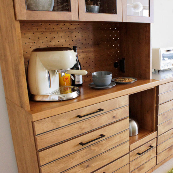 キッチンボード食器棚アルダー前板LINA約幅105cm