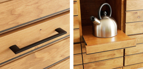 キッチンボード食器棚アルダー前板LINA約幅105cm