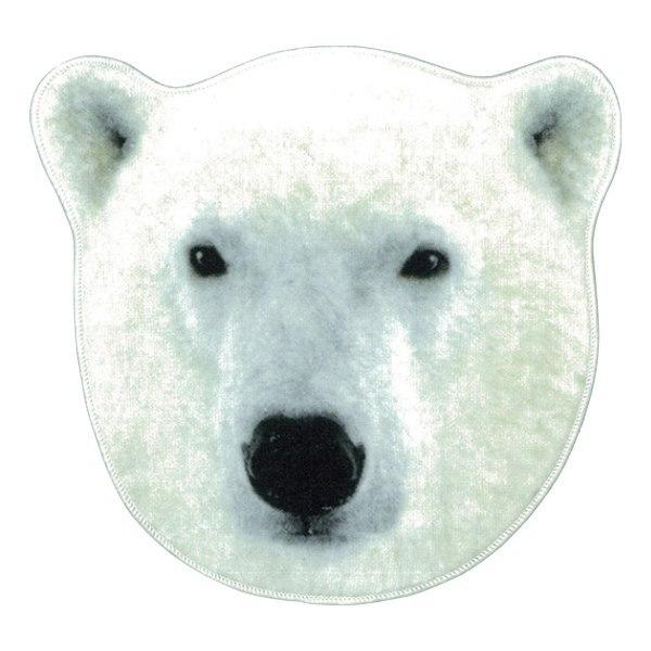 ハンドタオルリアルモチーフタオル白くましろくまシロクマハンカチ動物アニマルおもしろグッズ