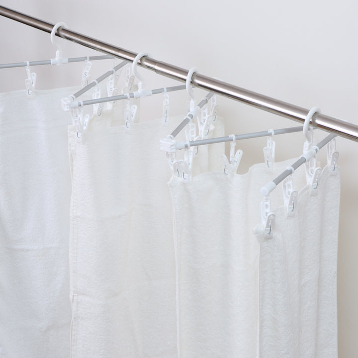 洗濯ハンガー24ピンチシーツが干せるアルミハンガー伸縮折り畳みスライドピンチハンガーアルミ