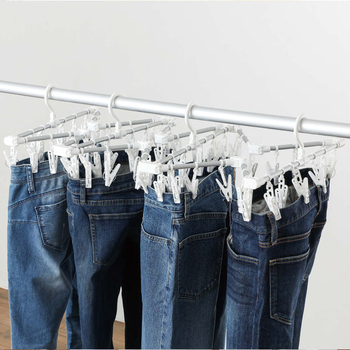 洗濯ハンガー60ピンチ伸縮アルミ角ハンガーワイド伸縮折り畳みスライドピンチハンガーアルミ