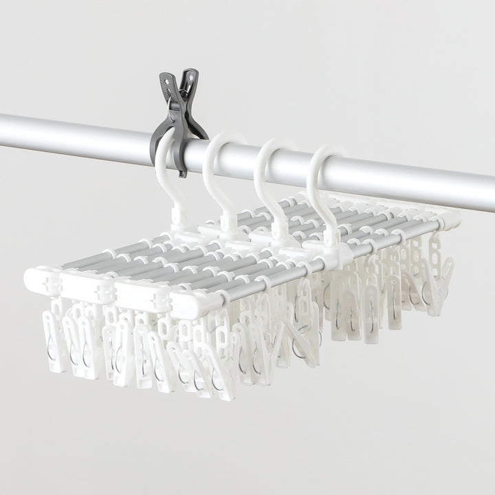 洗濯ハンガー60ピンチ伸縮アルミ角ハンガーワイド伸縮折り畳みスライドピンチハンガーアルミ