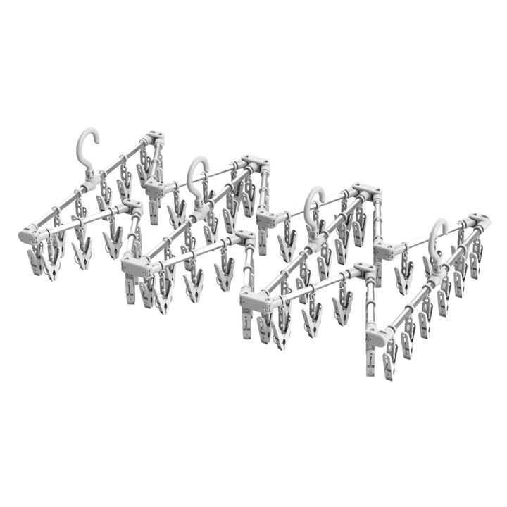 洗濯ハンガー60ピンチ伸縮アルミ角ハンガーワイド伸縮折り畳みスライドピンチハンガーアルミ