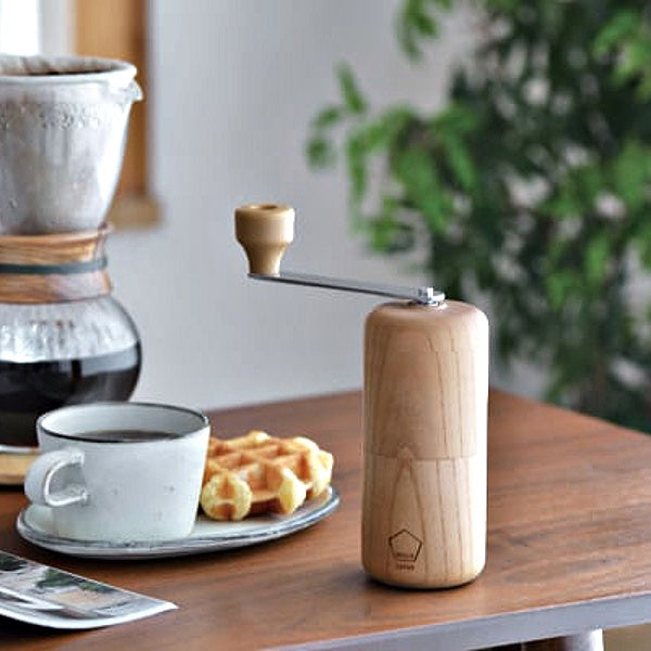 コーヒーミル欅手動セラミック木製天然木日本製