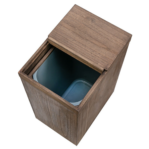 ゴミ箱45L木製スライドダストボックス天然木ふた付き
