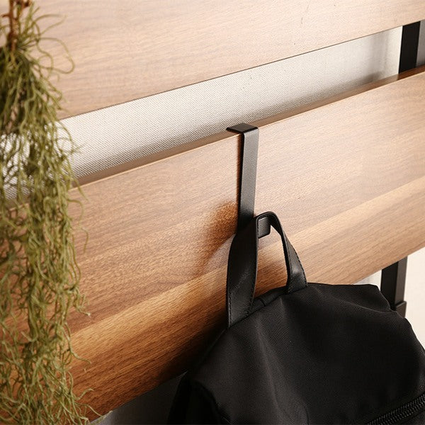 突っ張り幅80cmラダーラック木目調つっぱり収納スチールヴィンテージ調