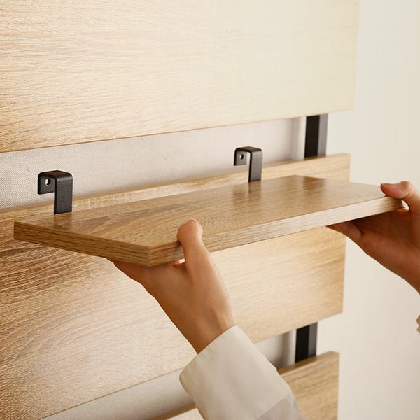 突っ張り幅80cmラダーラック木目調つっぱり収納スチールヴィンテージ調