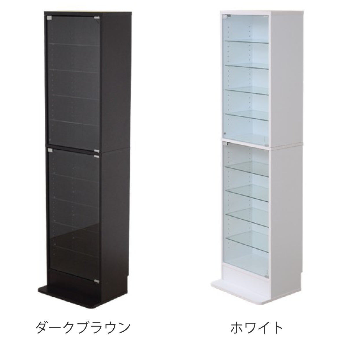 ガラスケース　収納棚 コレクションケース 小物収納 スタイリッシュ ガラス カガミ 美しい