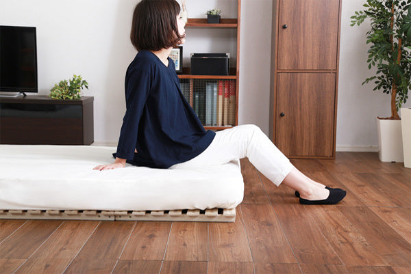 すのこベッドダブル2つ折り式桐桐すのこダブルサイズスノコベッド