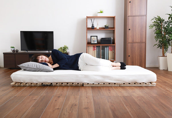 すのこベッドダブル2つ折り式桐桐すのこダブルサイズスノコベッド