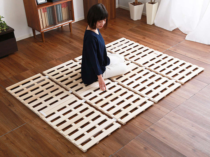 すのこベッドシングル4つ折り式桐桐すのこシングルサイズスノコベッド