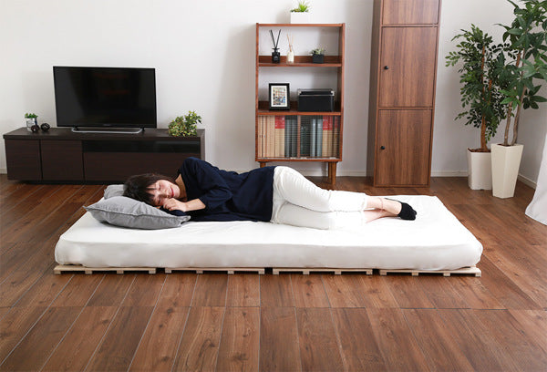 すのこベッドシングル4つ折り式桐桐すのこシングルサイズスノコベッド