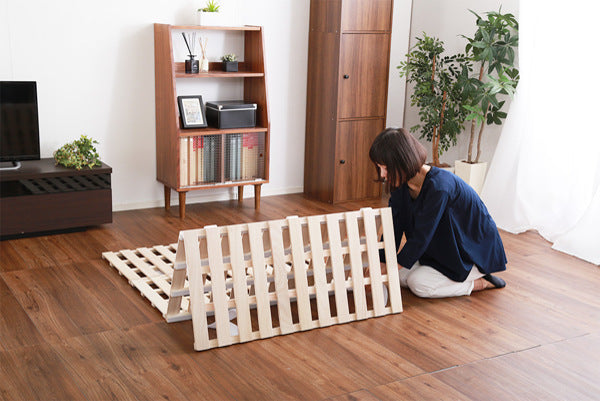 すのこベッドシングル4つ折り式桐桐すのこシングルサイズスノコベッド