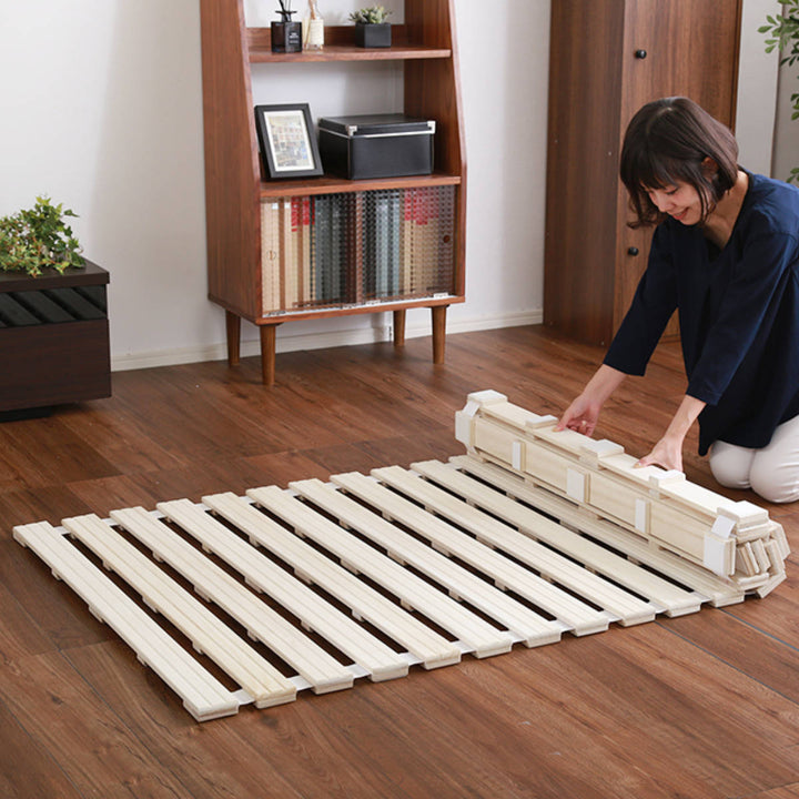 すのこベッドシングルロール式桐桐すのこシングルサイズスノコベッド