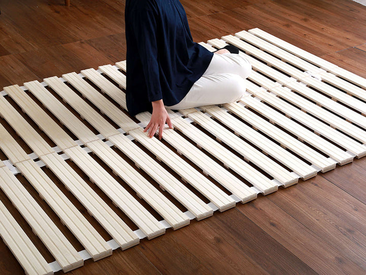 すのこベッドシングルロール式桐桐すのこシングルサイズスノコベッド