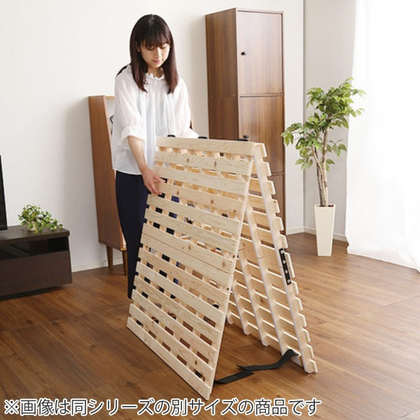 すのこベッドセミダブル2つ折り檜木製天然木ひのきすのこベッド折りたたみ収納