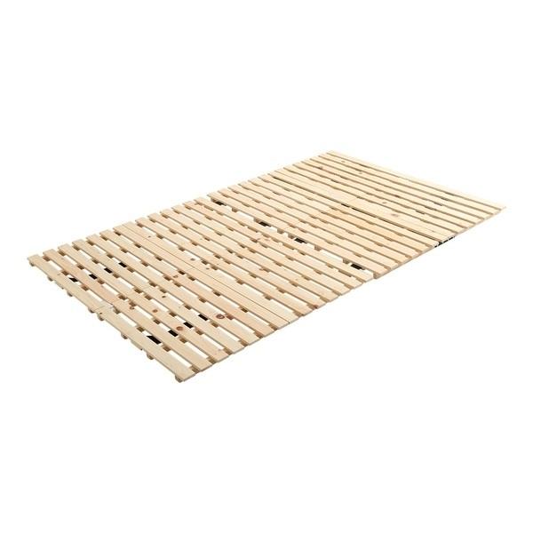 すのこベッドセミダブル2つ折り檜木製天然木ひのきすのこベッド折りたたみ収納