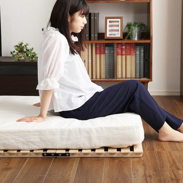 すのこベッドダブル2つ折り檜木製天然木ひのきすのこベッド折りたたみ収納