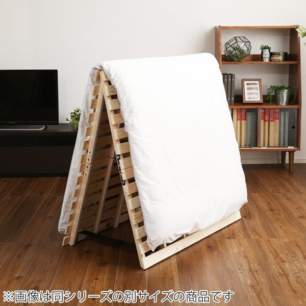 すのこベッドダブル2つ折り檜木製天然木ひのきすのこベッド折りたたみ収納