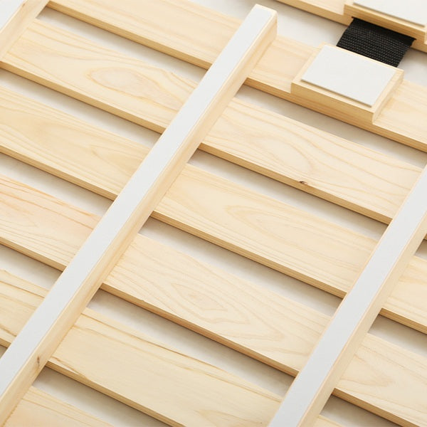 すのこベッドダブル2つ折り檜木製天然木ひのきすのこベッド折りたたみ収納