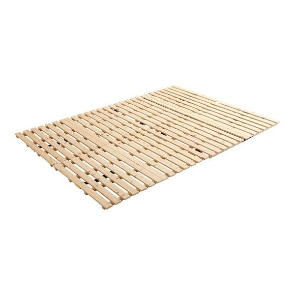 すのこベッドダブル2つ折り檜木製天然木ひのきすのこベッド折りたたみ収納