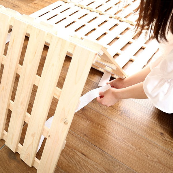 すのこベッド シングル 4つ折り 檜 木製 天然木 ひのき すのこ ベッド