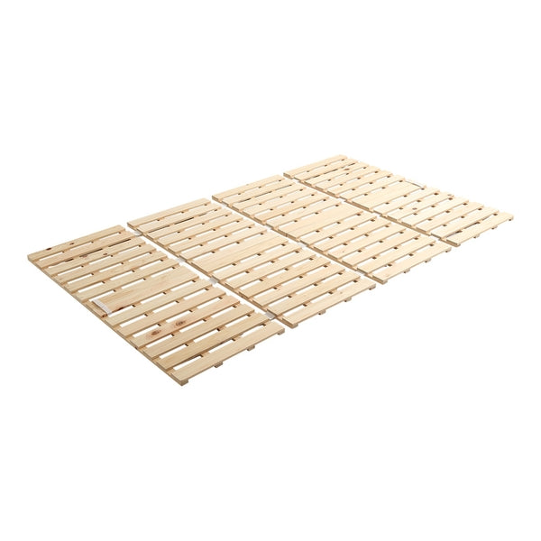 すのこベッドダブル4つ折り檜木製天然木ひのきすのこベッド折りたたみ収納