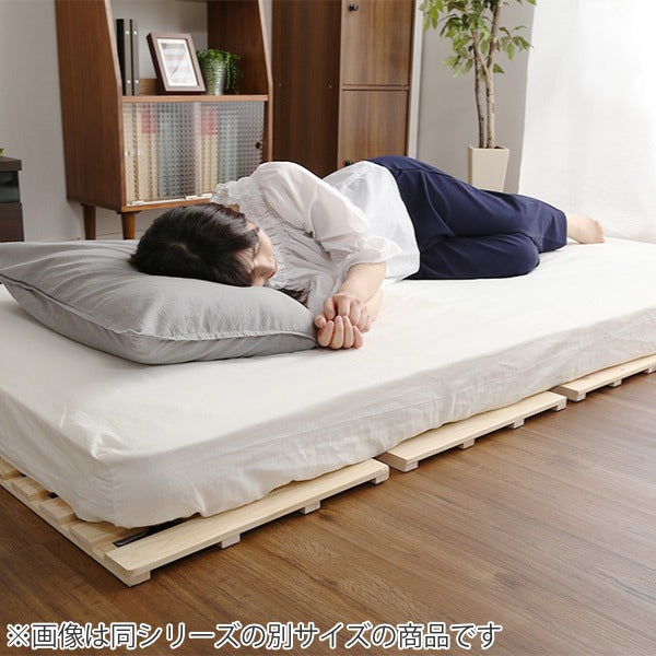 すのこベッドダブル4つ折り檜木製天然木ひのきすのこベッド折りたたみ収納