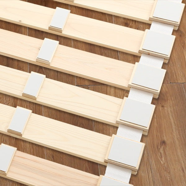 すのこベッドシングルロール式檜木製天然木ひのきすのこベッド収納