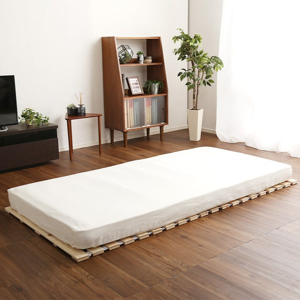 すのこベッドシングルロール式檜木製天然木ひのきすのこベッド収納