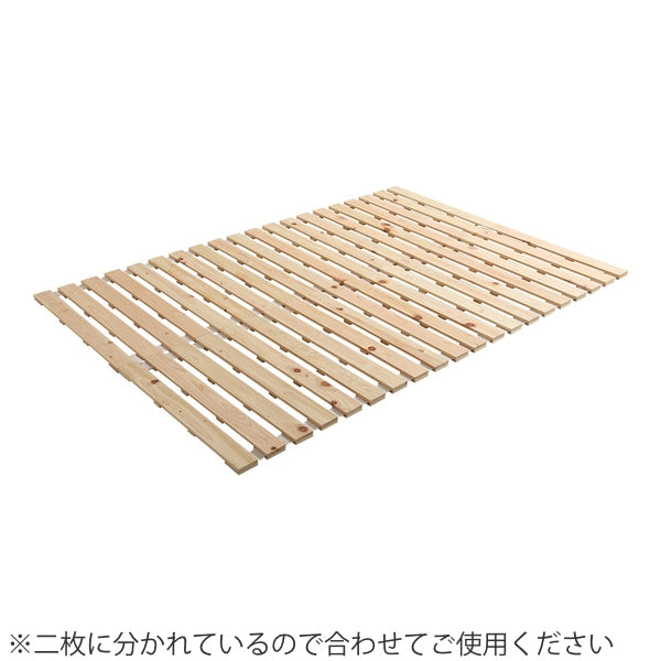 すのこベッドダブルロール式檜木製天然木ひのきすのこベッド収納