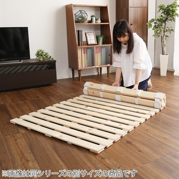 すのこベッドダブルロール式檜木製天然木ひのきすのこベッド収納