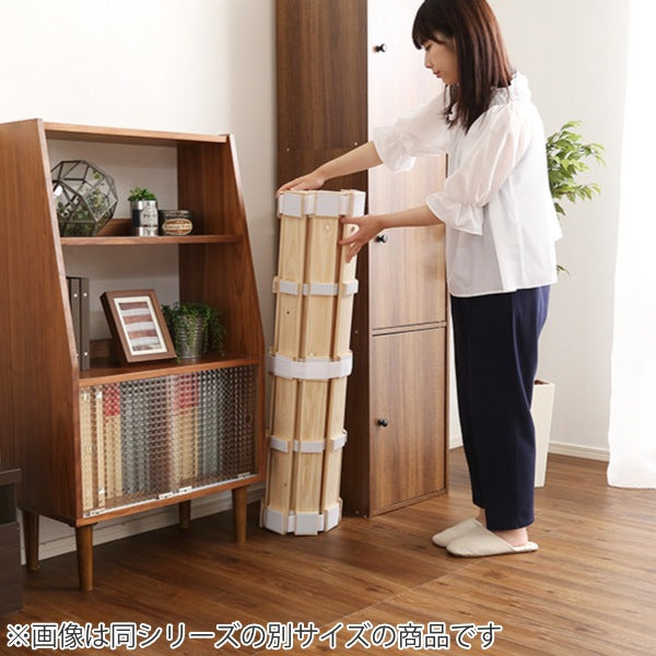 すのこベッドダブルロール式檜木製天然木ひのきすのこベッド収納