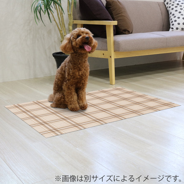 マットペット用45cmx60cmチェック防滑・消臭・防水マット