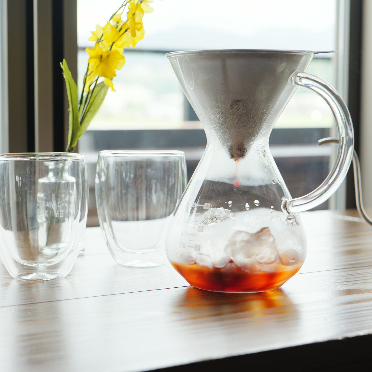 コーヒーサーバー 600ml Pyrex パイレックス ステンレスフィルター付き