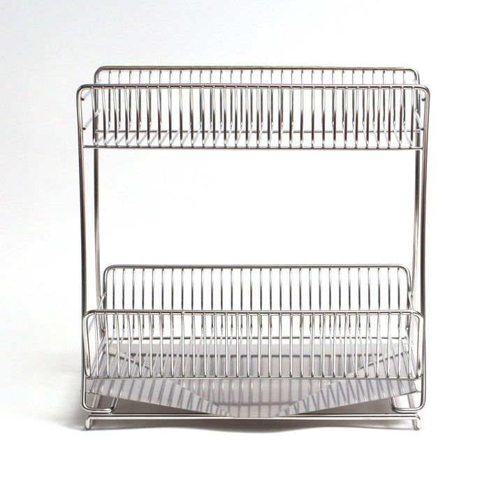 水切りかご18-8ステンレス製水切りラック2段サスティナ