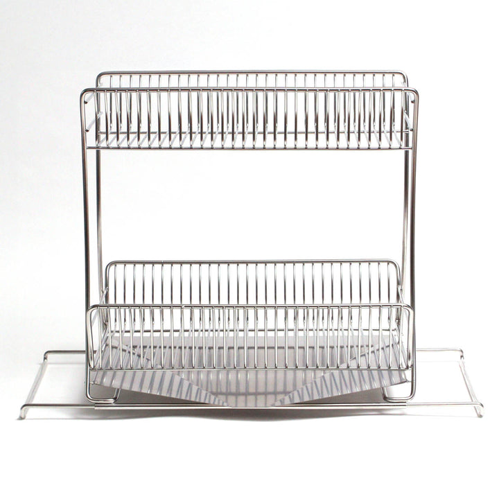 水切りかご18-8ステンレス製水切りラック2段サスティナ