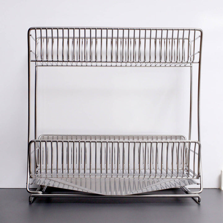 水切りかご18-8ステンレス製水切りラック2段サスティナ