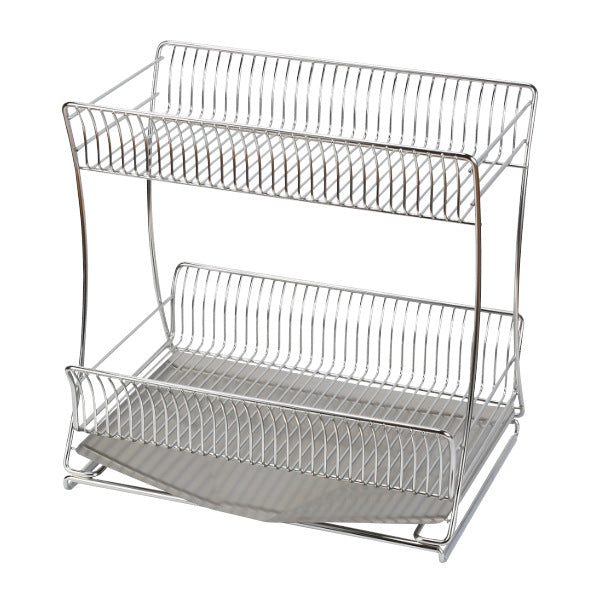 水切りかご18-8ステンレス製水切りラック2段サスティナ