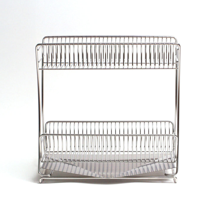 水切りかご18-8ステンレス製水切りラック2段スリムサスティナ